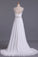 2023 White Wedding Dress Sweetheart A Line Pleated Bodice With Detachable Straps Beaded Chiffon