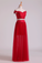 2023 Hot Two Pieces Prom Dresses Tulle A Line With Applique Red