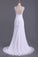 2023 White Prom Dresses Straps Mermaid/Trumpet Ruffled Bodice Beaded Open Back