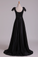 2023 Deep V-Neck Evening Dresses A-Line Satin With Bow-Knot & Ribbon