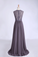 2023 V-Neck A Line Bridesmaid Dresses Floor Length Lace & Chiffon