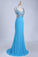 2023 Straps Prom Dresses Open Back Sheath/Column With Beading