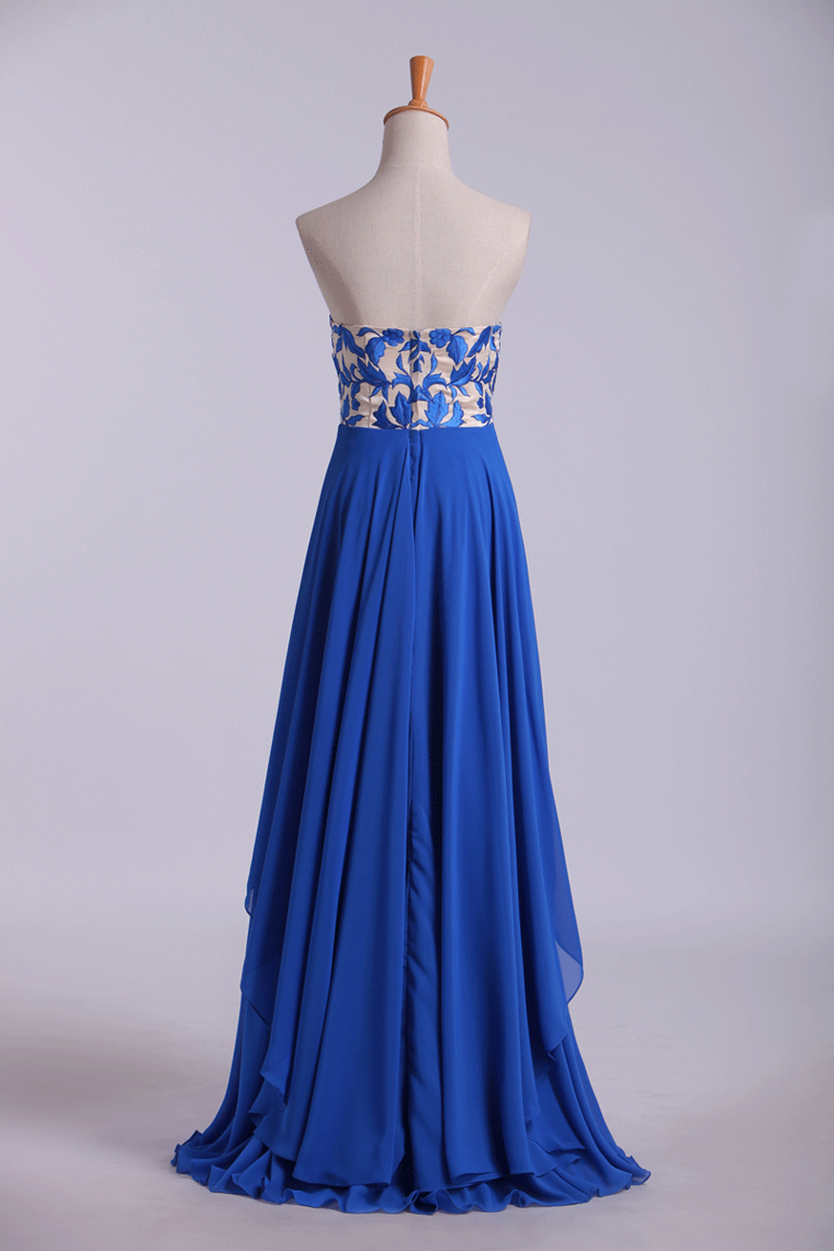 2023 Prom Dresses Seetheart Princess With Embroidery Floor Length Chiffon