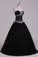 2023 Prom Dresses Ball Gown Black Sweetheart Tulle With Rhinestone Floor Length