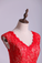 2023 V-Neck Lace Bodice Prom Dresses Satin Beaded Waistline