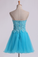 2023 Homecoming Dress Sweet Short/Mini A Line Tulle Skirt With Applique And Beads